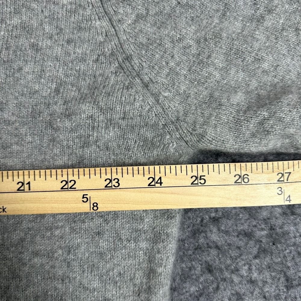 Woods & Gray Women's 100% Cashmere Short Sleeve Polo Sweater Light Gray XL - Picture 4 of 7